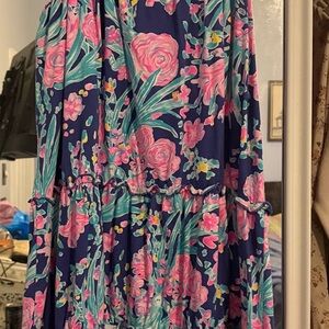 Lilly Pulitzer Blue and Pink Floral Dress